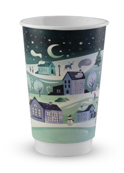 Vegware Double Wall Winter Hot Cups 16oz 89 Series (Pack Of 20)