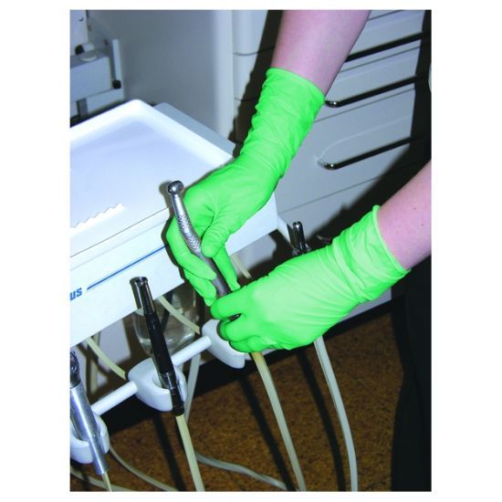 Aloe Vera Vinyl Exam Gloves Powder Free Green Small (100)