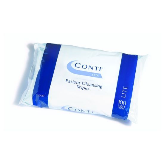 Conti Lite Dry Patient Wipes 100 Pack. 28x32cm (100)