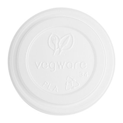 Vegware Cpla Hot Cup Lid 72mm White Fits 6oz Cup 72 Series (Pack Of 50)