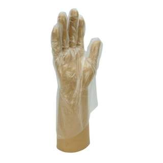 Polythene Embossed Clear Gloves Size M (100)