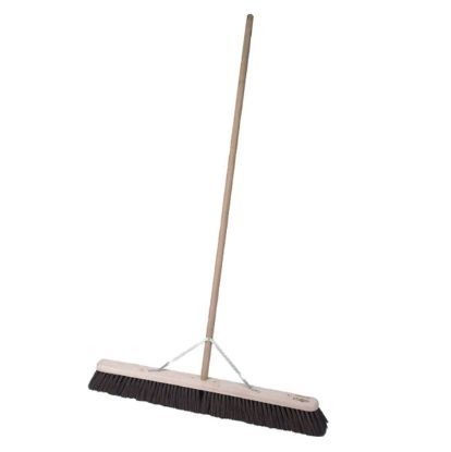 Broom Head & Wooden Handle 24" Bassine Complete