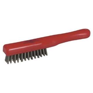 Stainless Steel Wire Hand Brush Medium 279mm Red