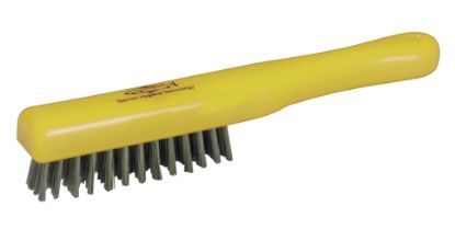 Stainless Steel Wire Hand Brush Medium 279mm Yellow