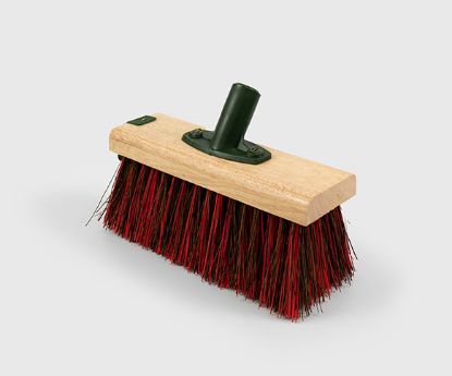 Complete Unit - 9.5" Yard Brush Bassine/ Red Bassine With Fitted Handle