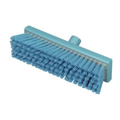 Hygiene Flat Sweeping Broom Stiff 300mm Blue 