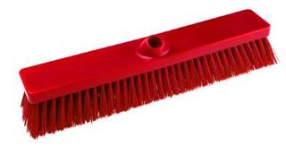 Hygiene Platform Broom Head Stiff 457mm Red