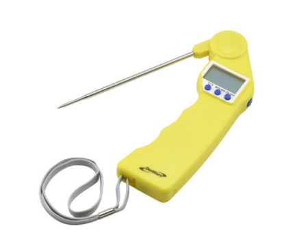 Genware Yellow Folding Probe Pocket Thermometer