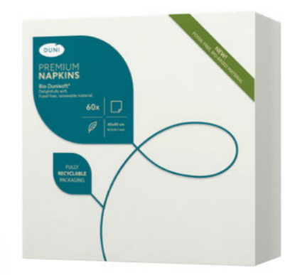 Duni Soft 40cm Bio Napkin Ice White (Pack of 60)