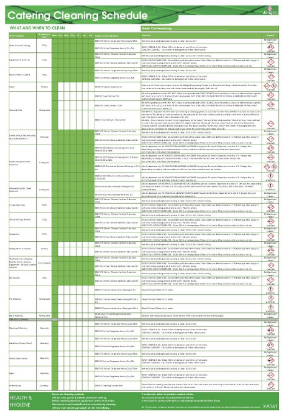 Jangro Catering Cleaning Schedule (A3)