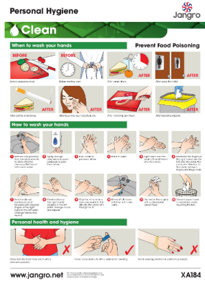 Jangro Personal Hygiene Wall Chart (A3)