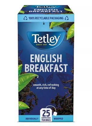Tetley English Breakfast Envelope Tea Bags 2 cases of 6x25  (Case of 300)